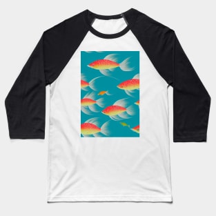 Fish pattern, a perfect gift for Anglers, Fisherman or any Nature Lover #4 Baseball T-Shirt